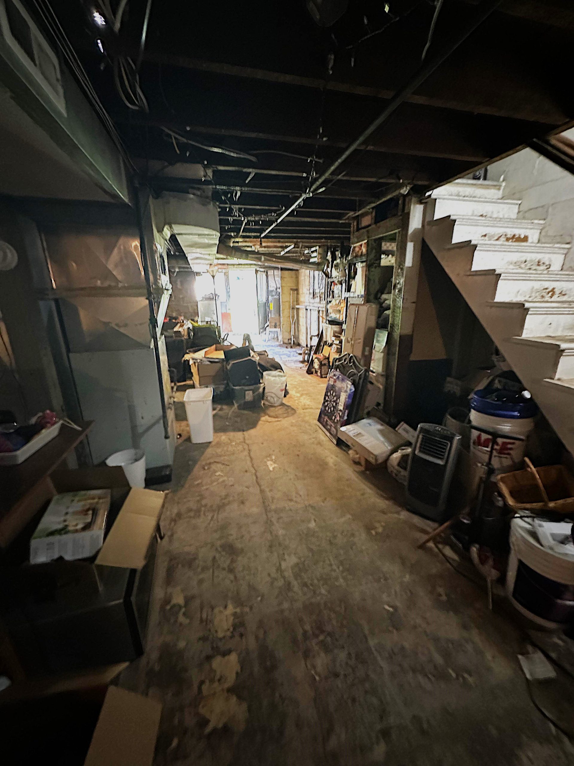 The basement was originally used primarily as a storage space before being converted into a two-bedroom ADU.