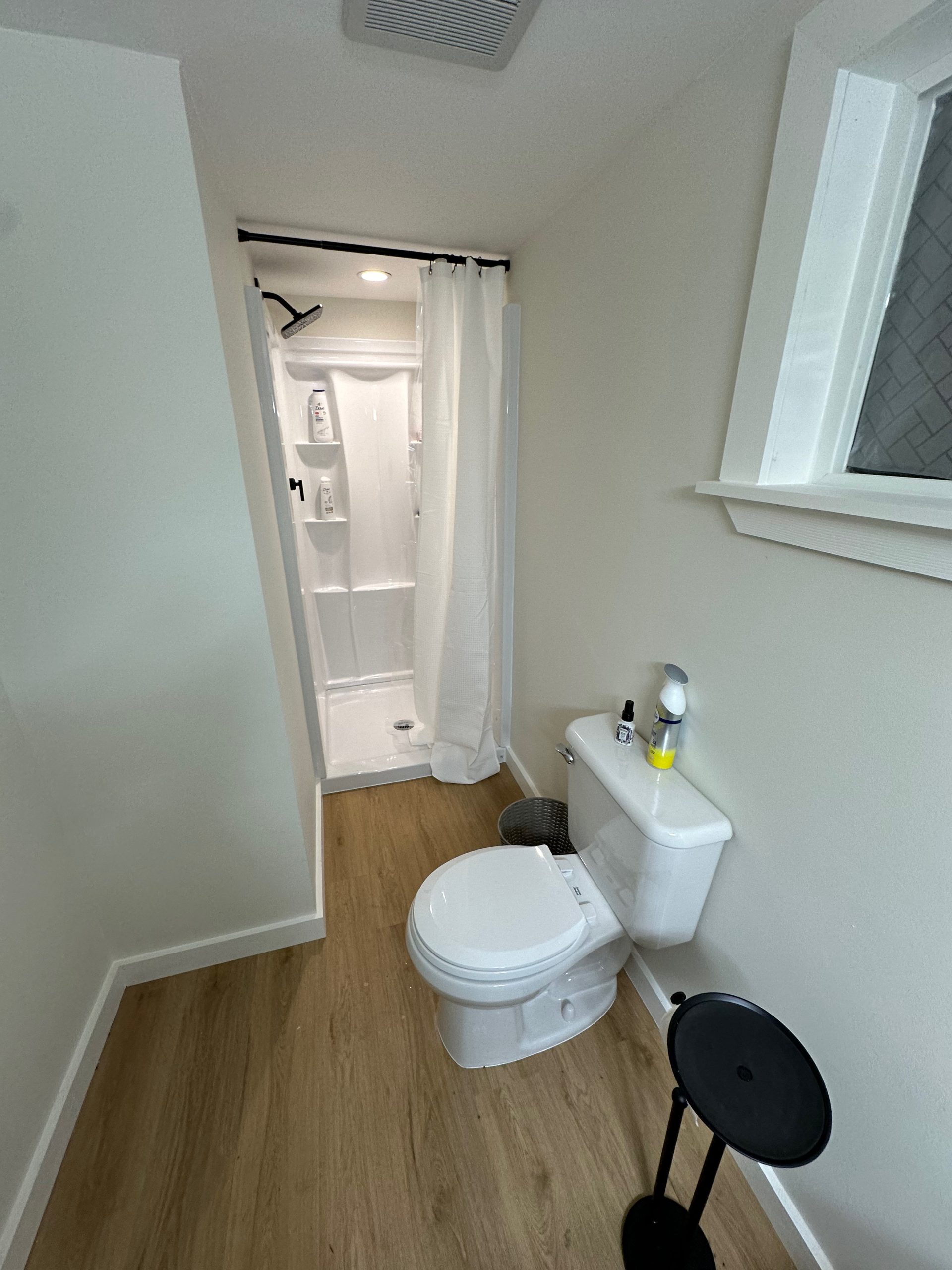 basement conversion after shower and toilet scaled
