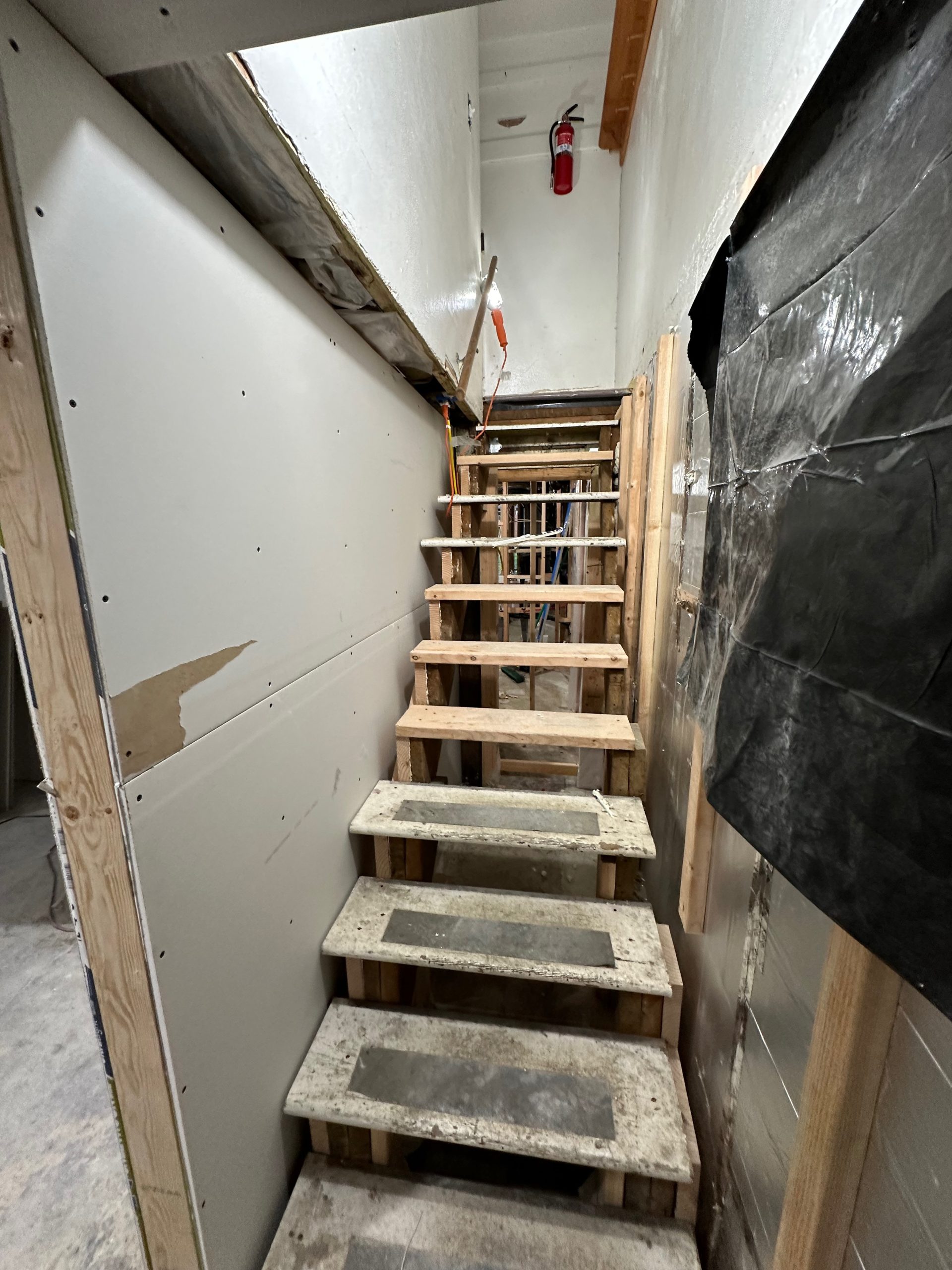 basement conversion old vs new stairs scaled