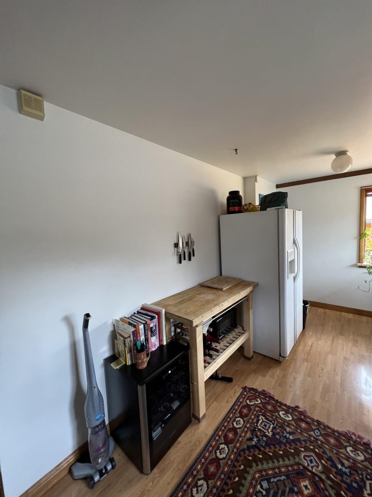 An outdated kitchen lacked storage and counterspace.