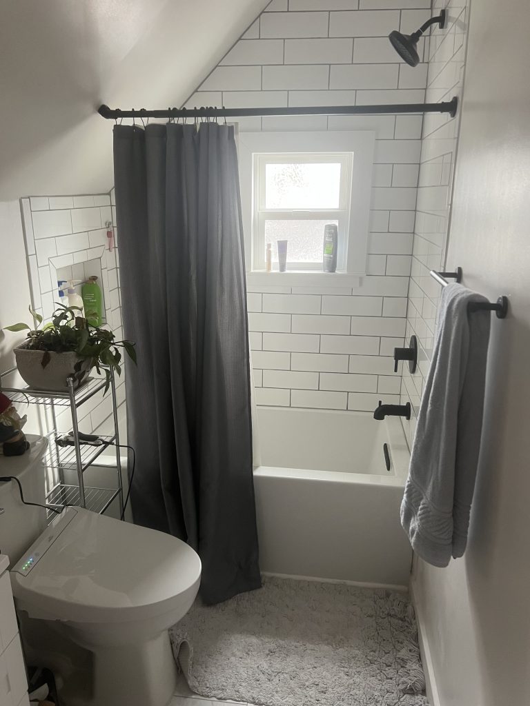 A complete remodel created space and modernized this north Tacoma bathroom.